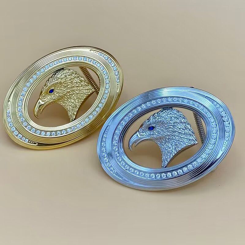 【镶钻扣头】新款镶钻老鹰扣头生肖皮带扣龙扣老虎扣腰带单扣头