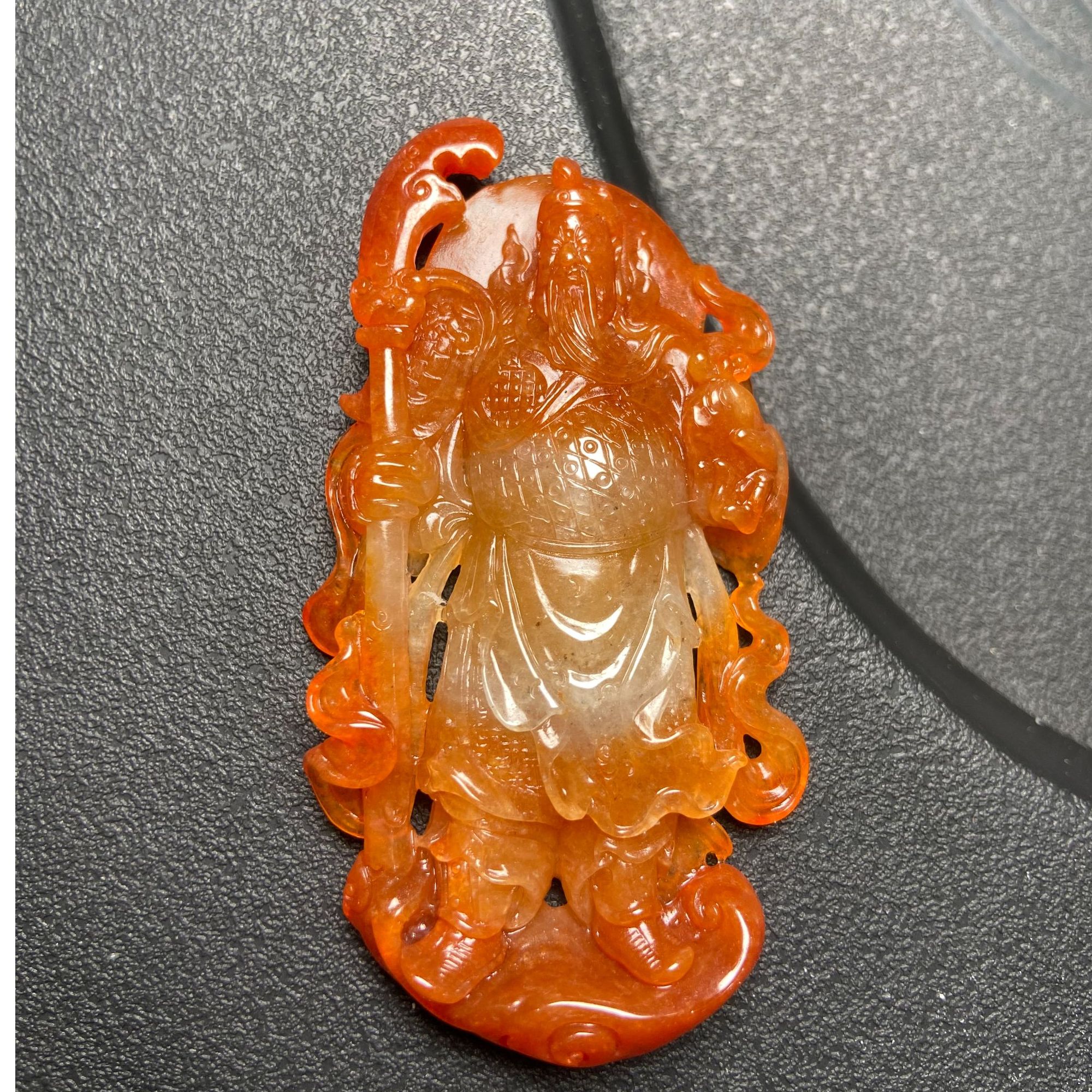 翡翠精品特色关公挂件