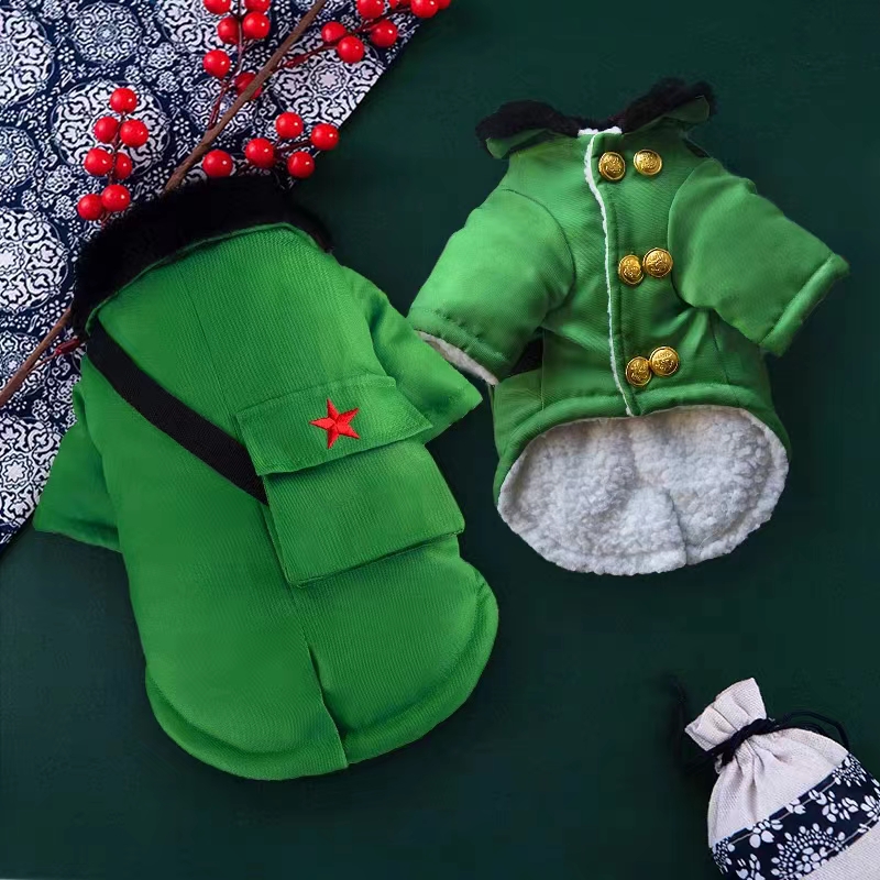 新疆包邮猫咪狗狗衣服秋冬保暖棉服牵引泰迪英短小型犬冬天舒适棉