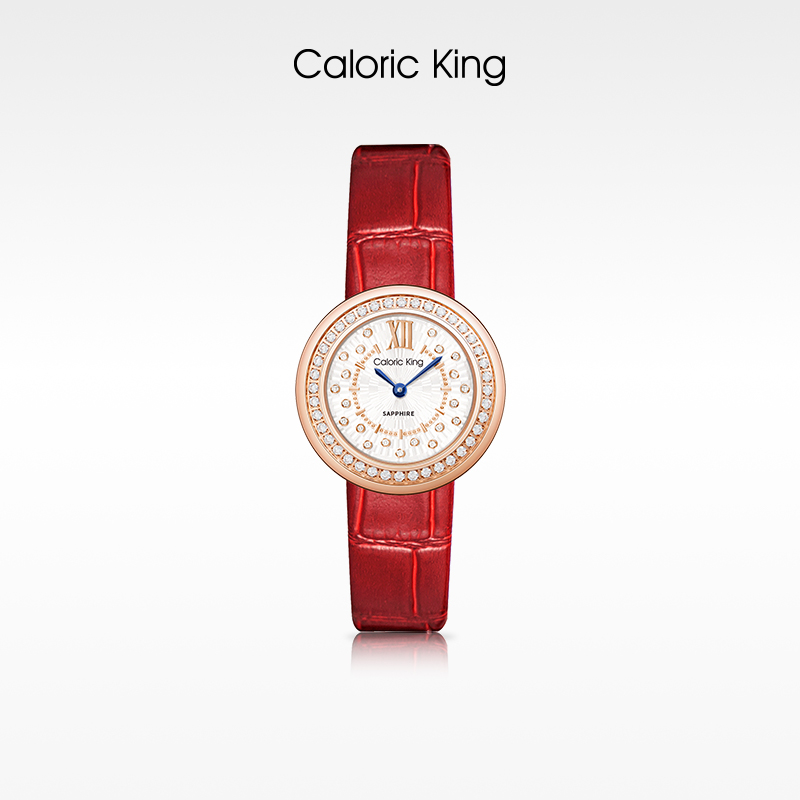 凯卡思Caloric King群星璀璨系列时尚休闲石英皮带手表女款