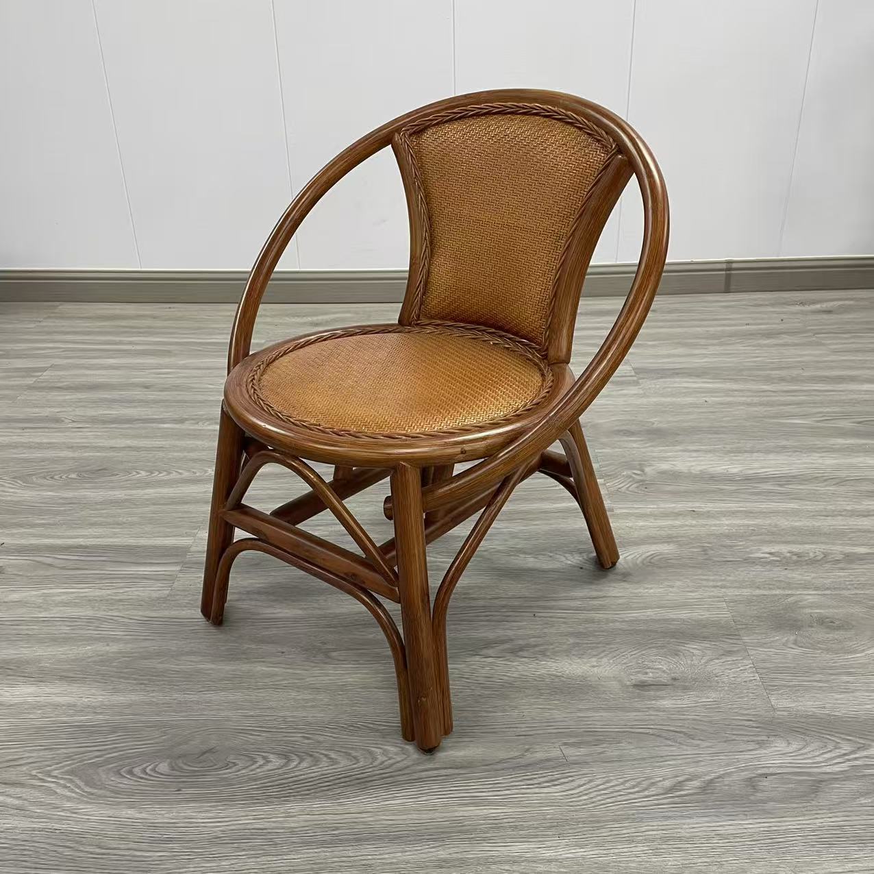 小号藤编藤椅手工休闲椅简约阳台小椅子家用单人藤椅宝宝椅儿童椅