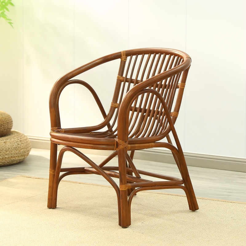 61号手工休闲椅藤编藤椅中式老人椅简约休闲椅家用书房阳台椅客厅