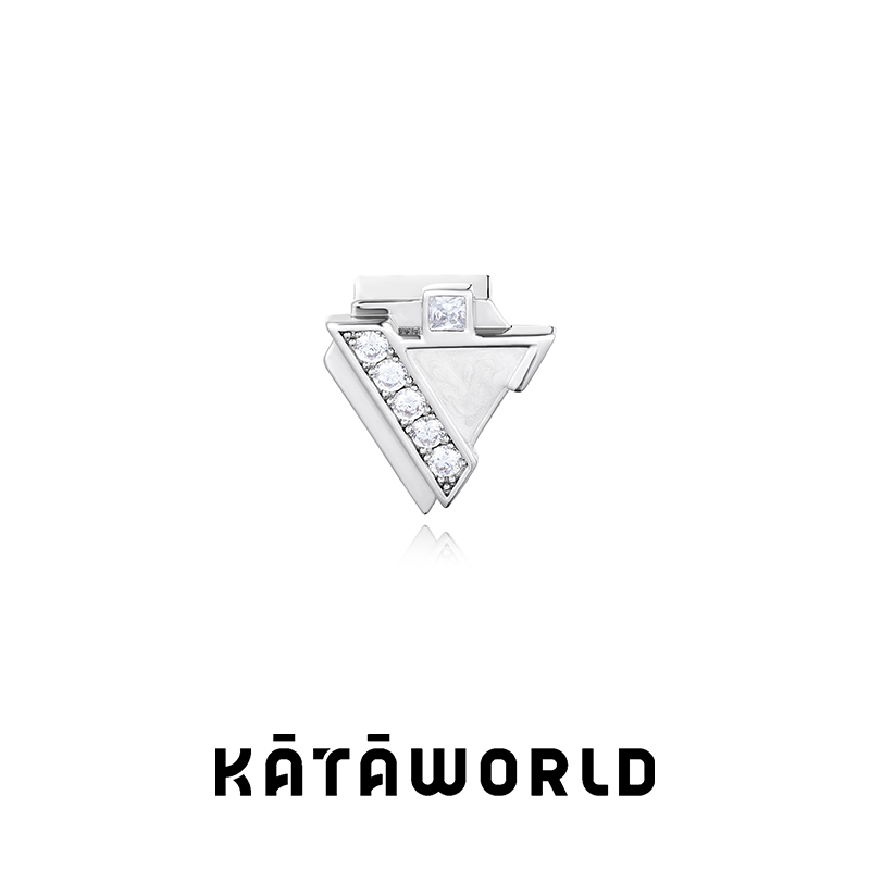 KATAWORLD 铜合金合成锆石项链 【主理人】三角棱镜项链