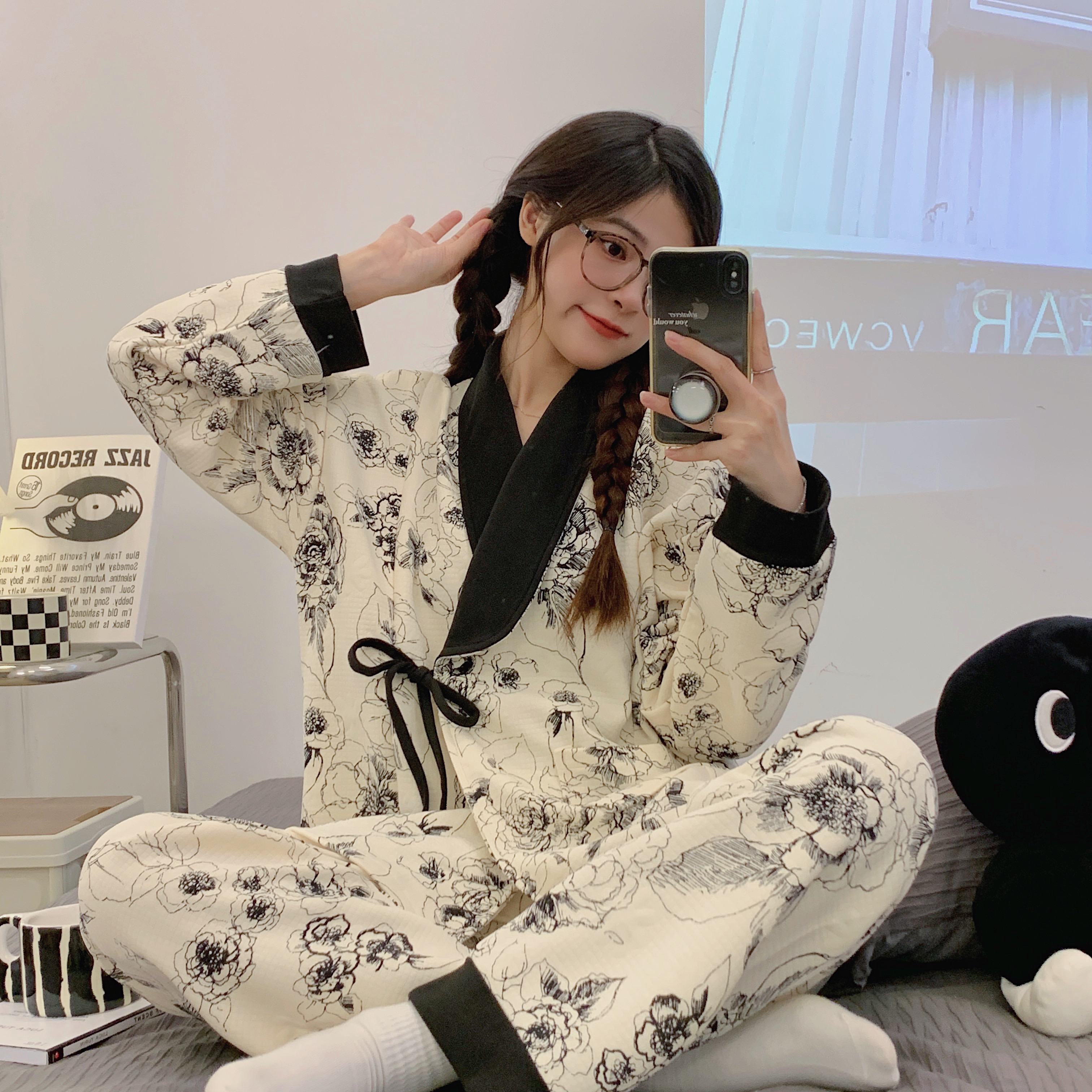 和服空气棉月子服11-12月份产妇秋冬季纯棉产后哺乳孕妇睡衣喂奶