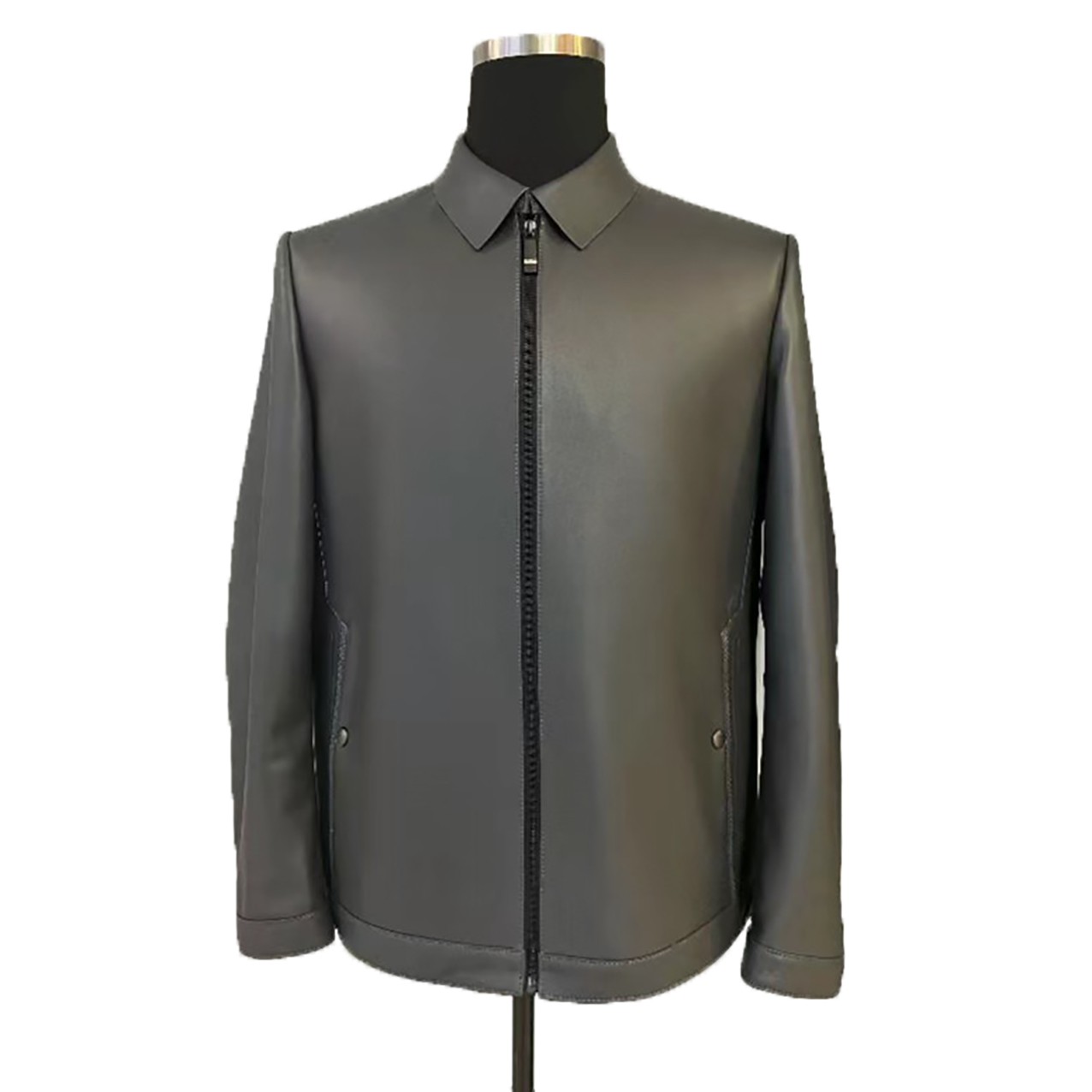 应豹真皮男装6883头层原生态优质绵羊皮翻领商务休闲装