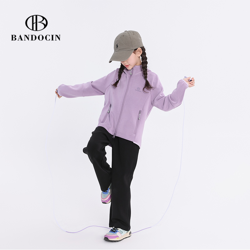 BANDOCIN/半度闲女童休闲长裤2024中大童秋季宽松运动户外裤子