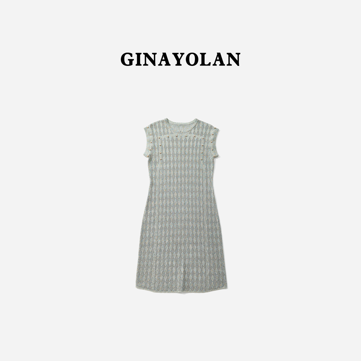 GINAYOLAN/瑾颜【意大利进口珍珠纱线】女装连衣裙气碎花气质夏季