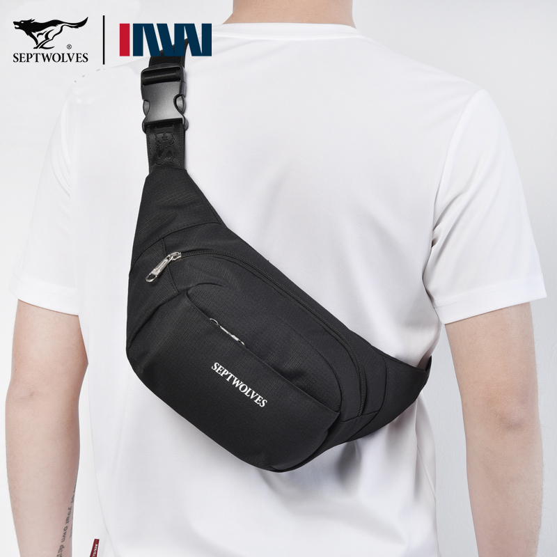 七匹狼胸包斜挎包男款户外轻便男包运动骑行包2025新款挎包单肩包