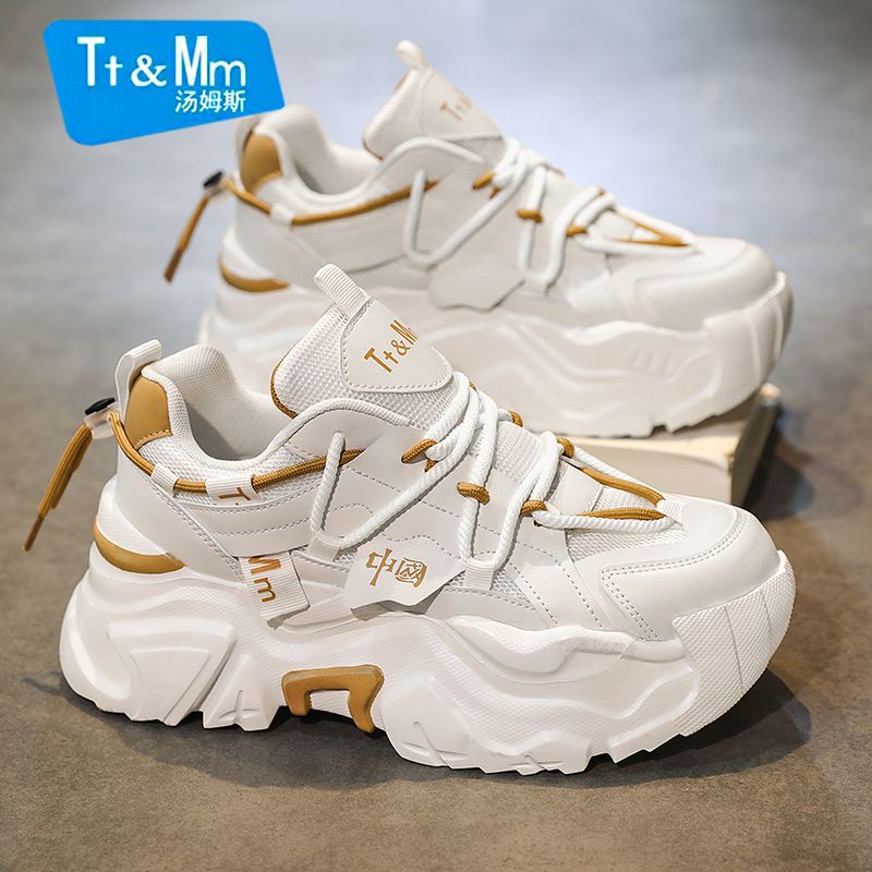 汤姆斯男鞋秋季2024运动耐磨厚底跑步运动鞋防滑休闲老爹潮鞋
