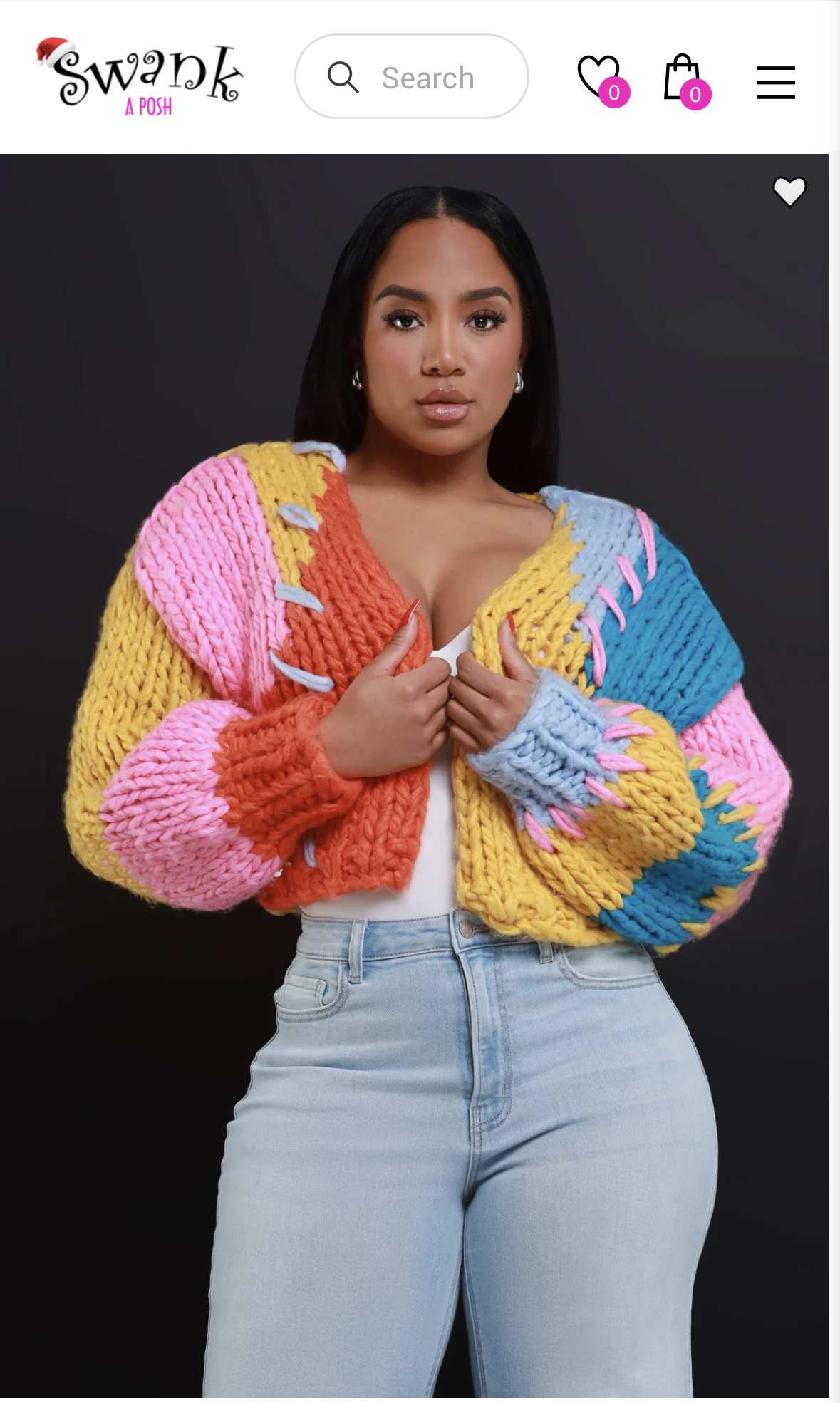 手工毛衣粗线彩色多巴胺罩衫外套编织