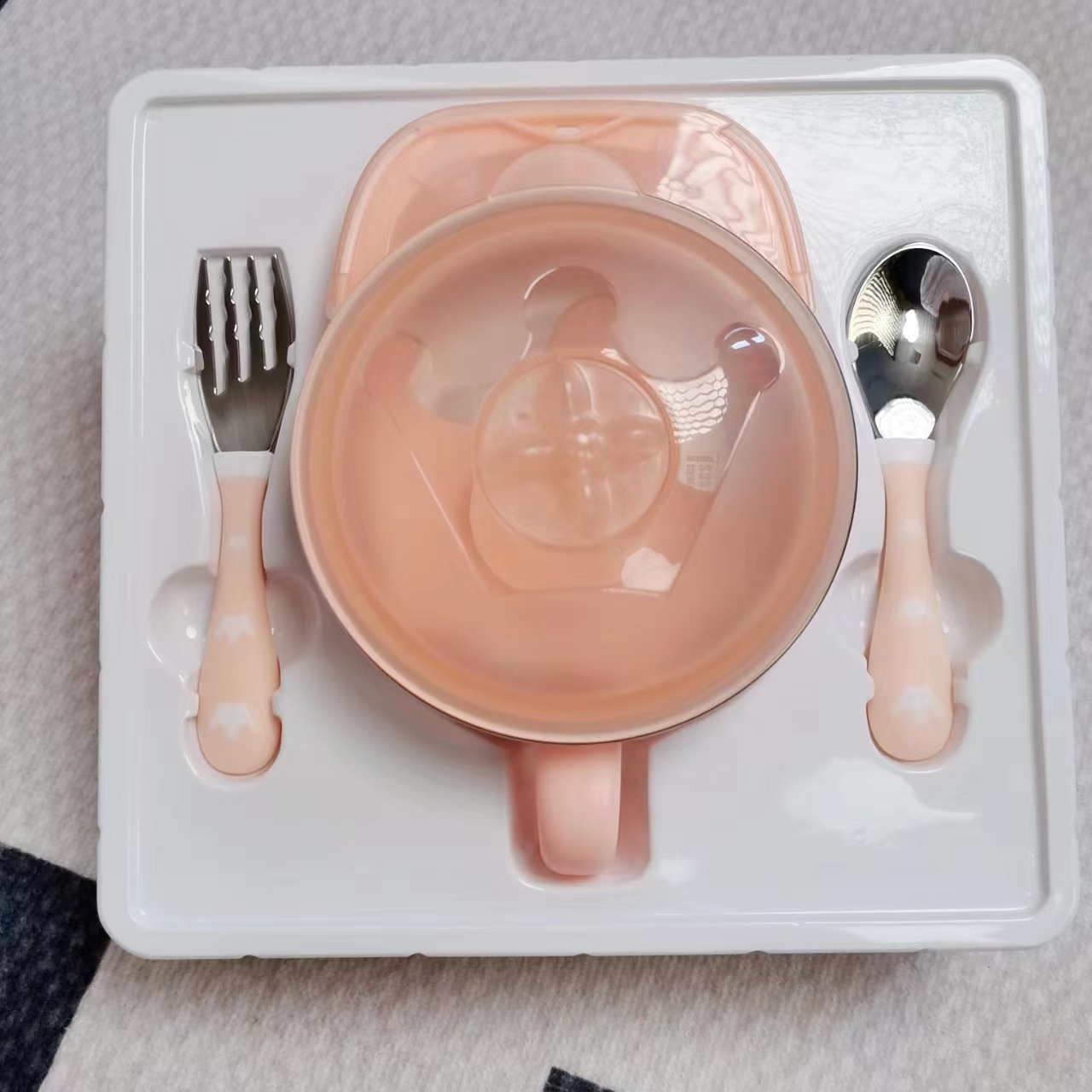 咿呀家 贝比乐乐品牌 注水保温碗 316L不锈钢材质 盒装