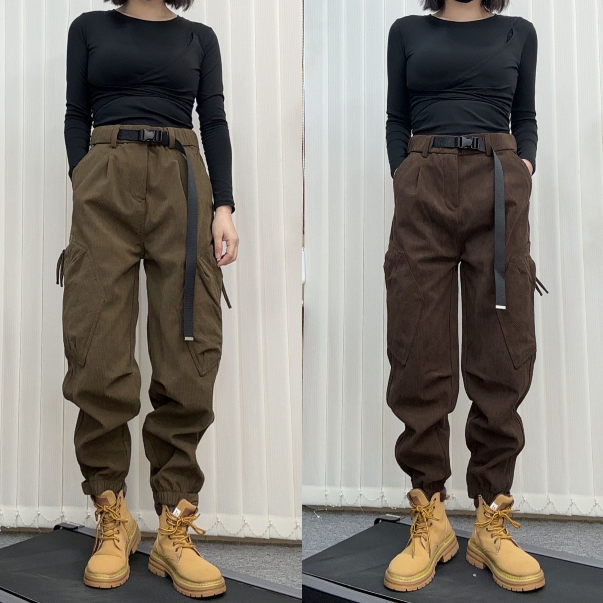 冬季重磅新品口袋设计美式复古工装裤透气防风百搭舒适加绒休闲裤