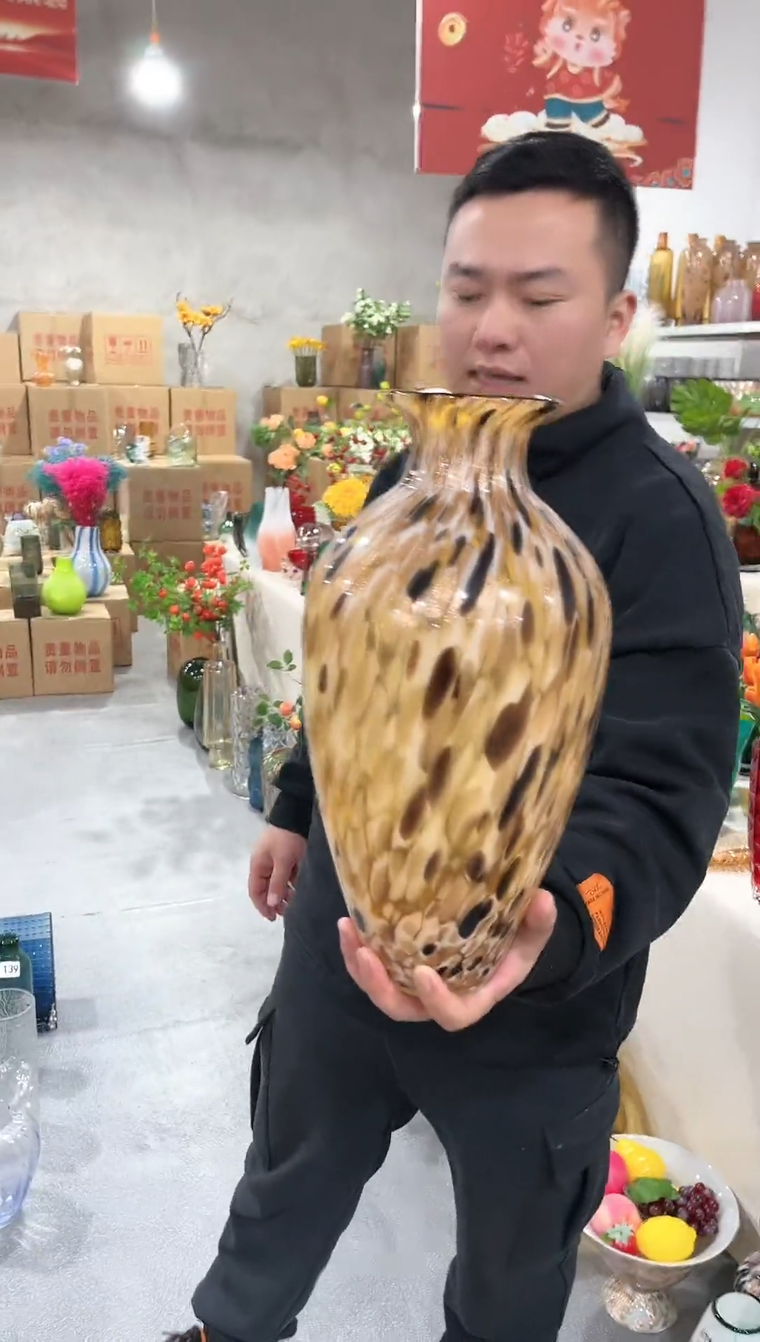【闪购商品】760落地花瓶撒金