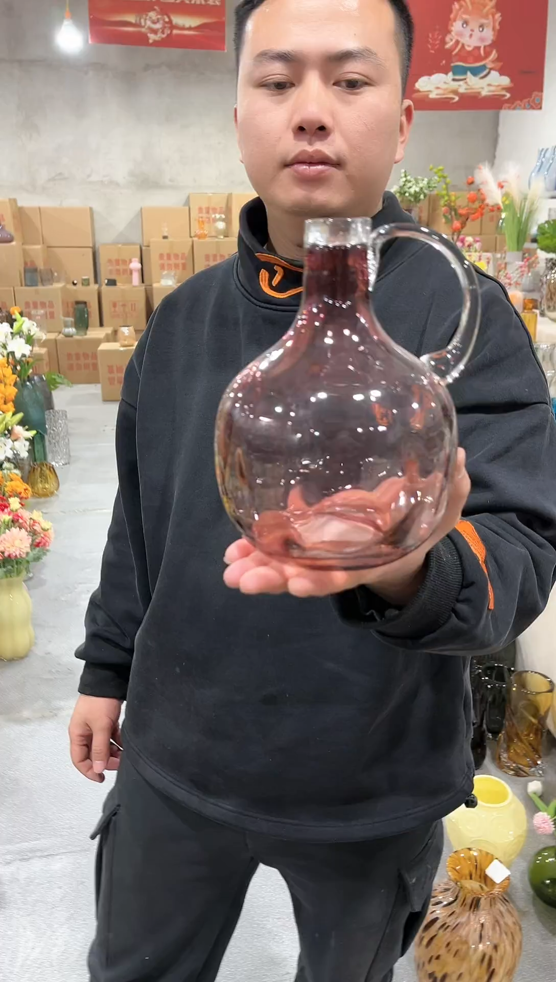 【闪购商品】酒红色摆件