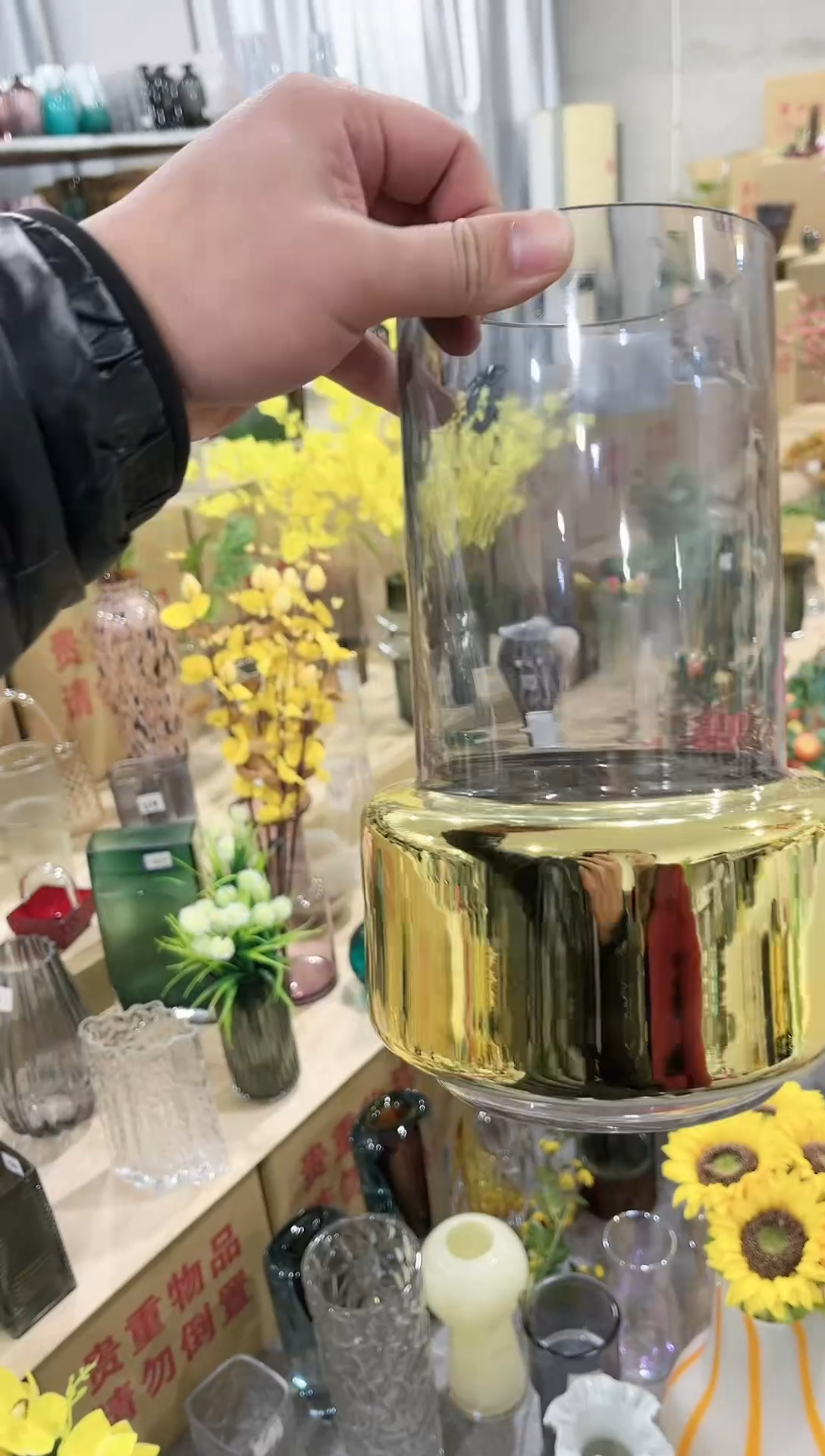 【闪购商品】金底直筒花瓶