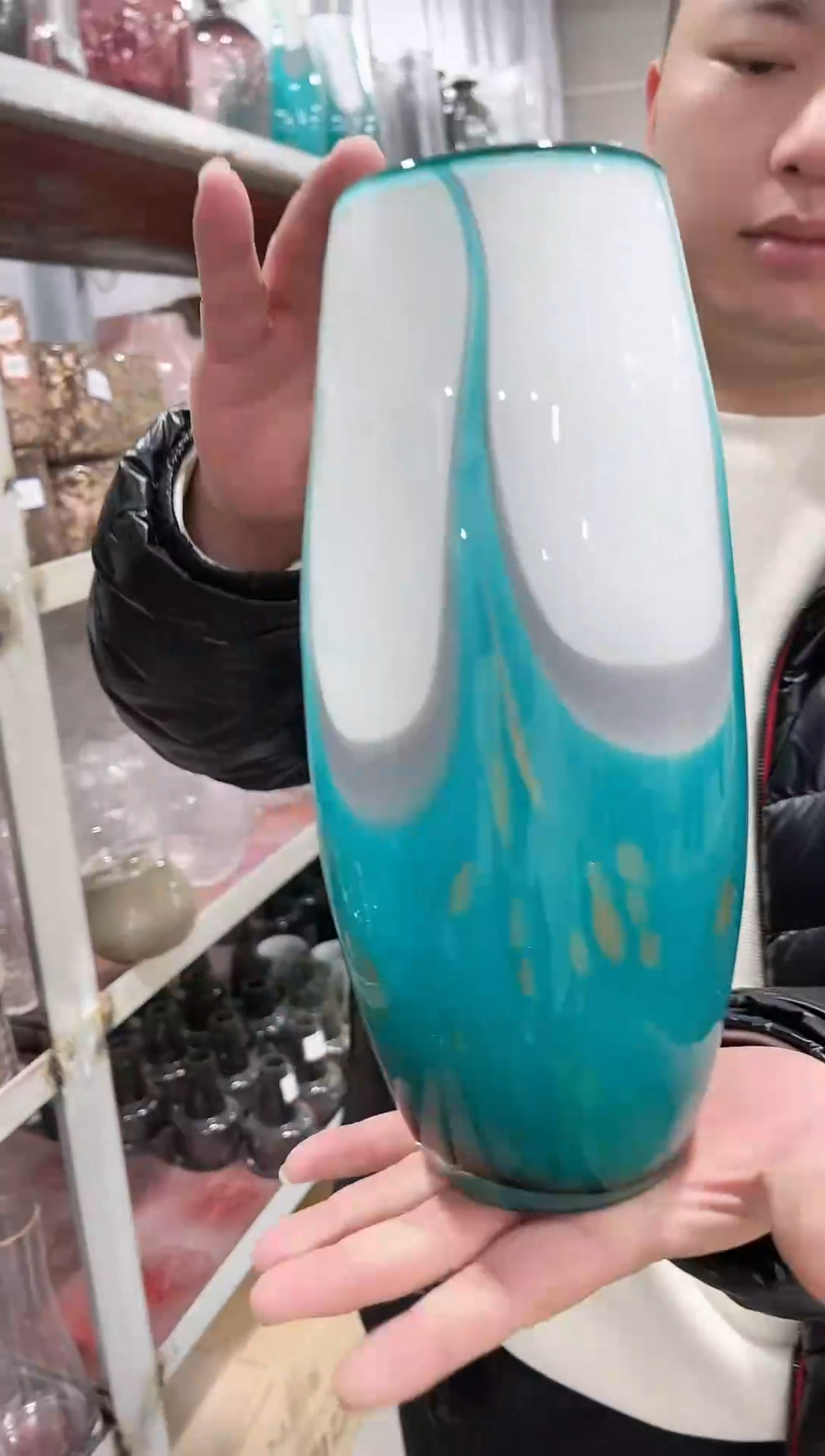 【闪购商品】765白绿花瓶
