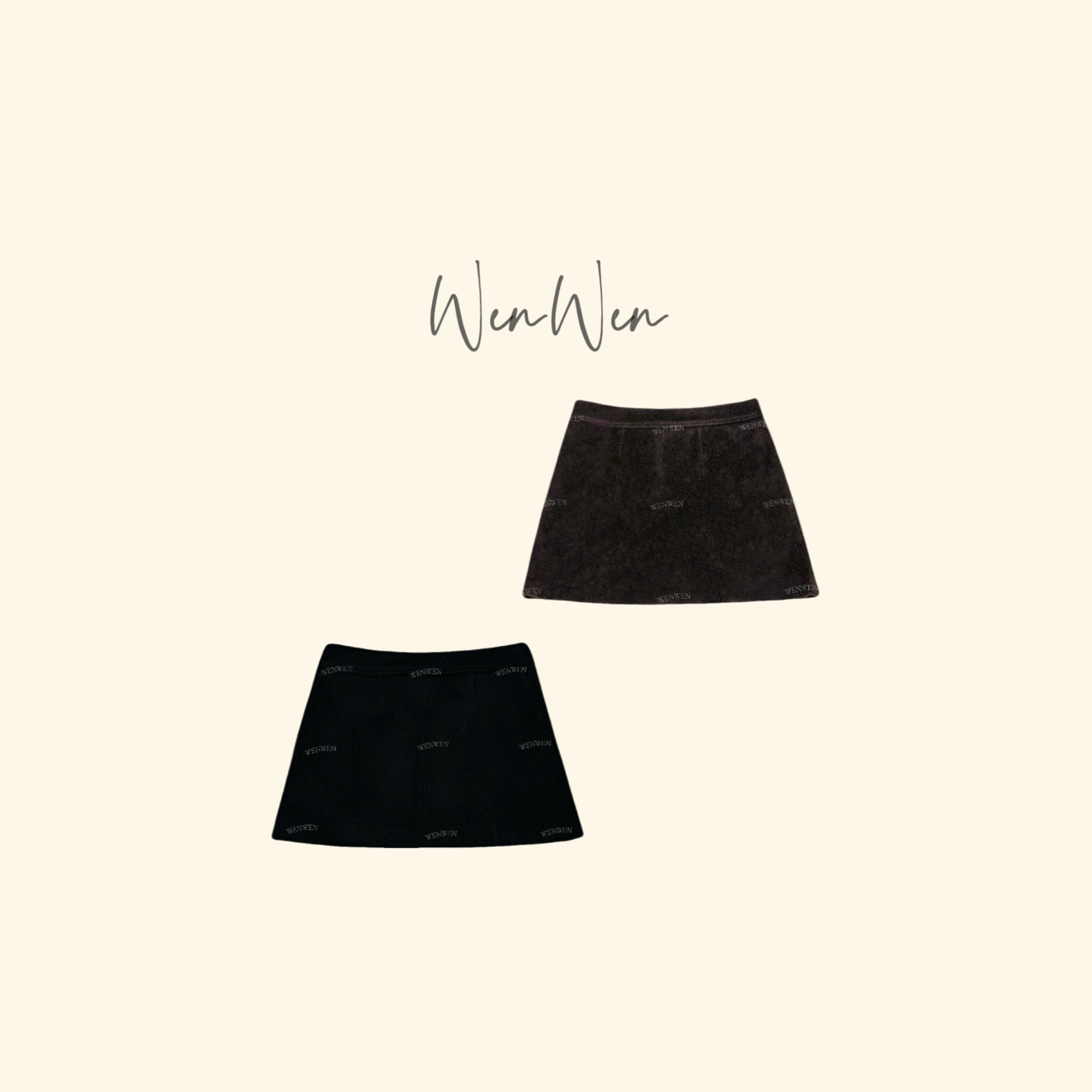 WENWEN-高定【“法式优雅美学”秋冬高级百搭厚款半身裙】BQ0094