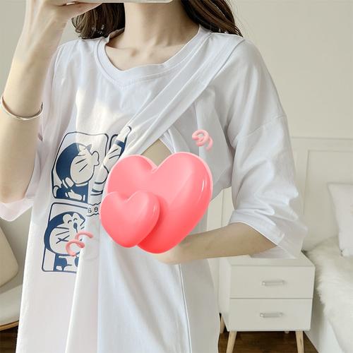 【户外免脱】喂奶内衣女情调高级大码睡衣免脱薄款户外家居长款睡