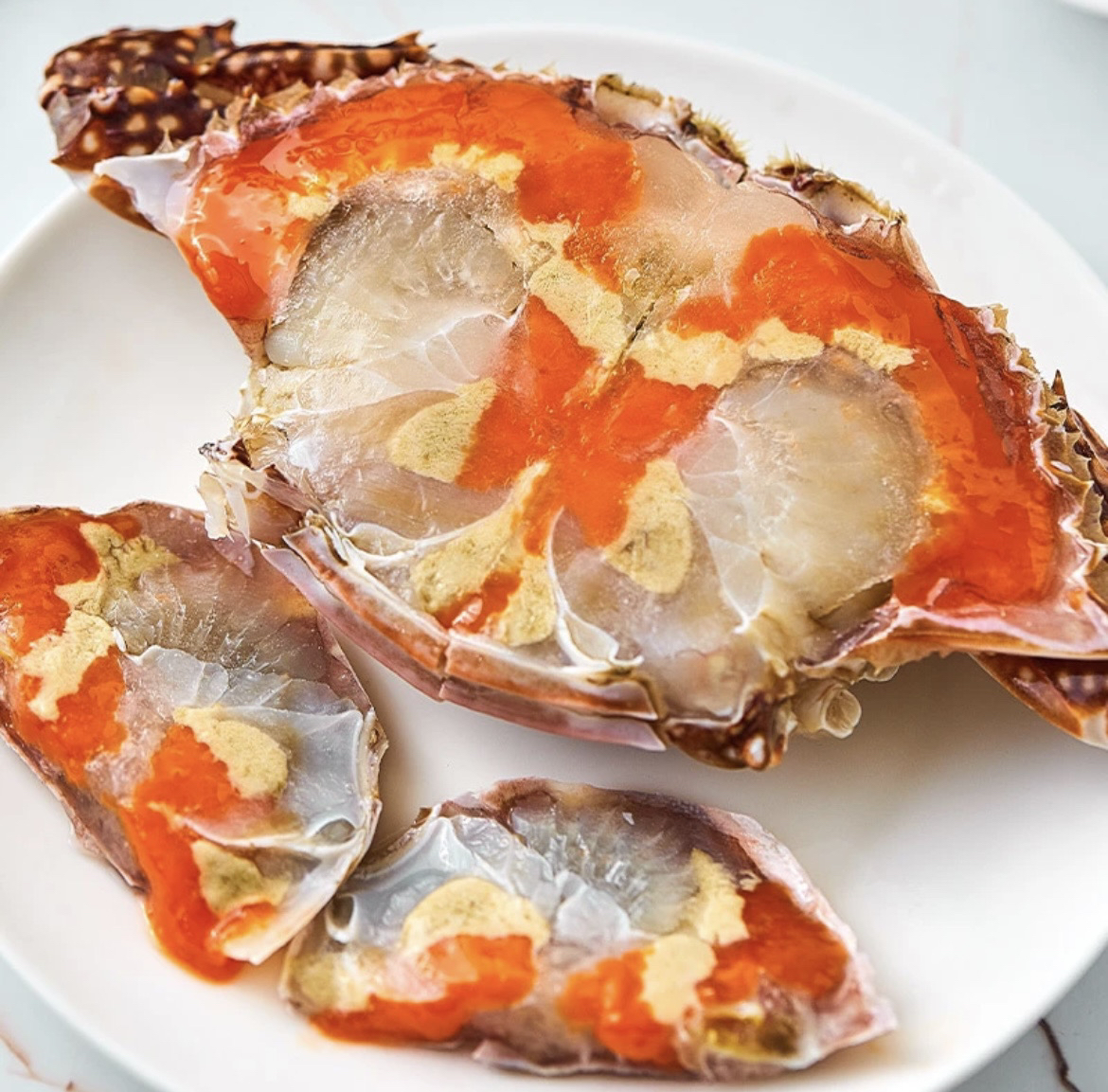 舟山野生海捕精品红膏呛蟹4-5两每个发5个  顺丰包邮