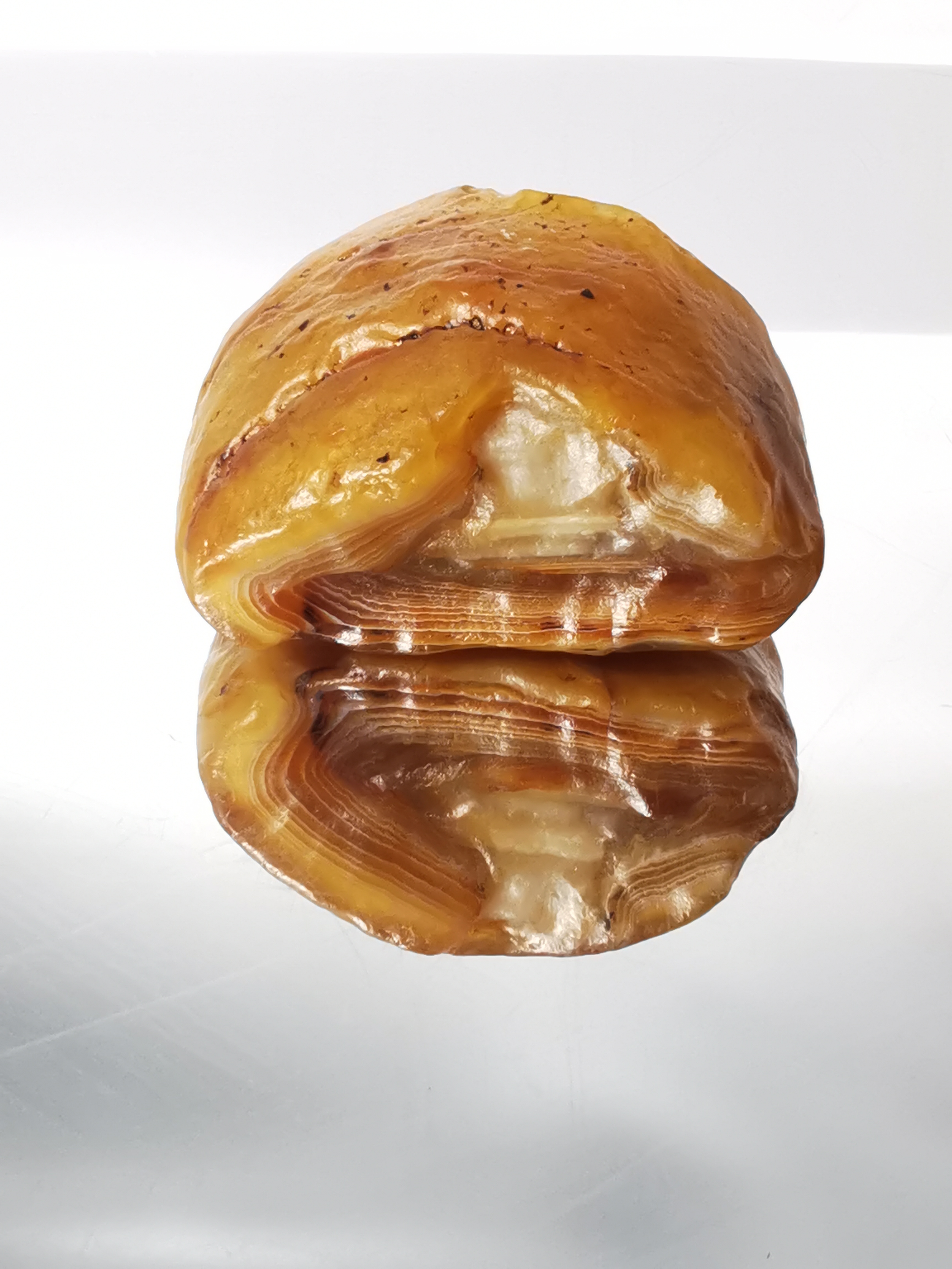   烤面包 戈壁奇石象形原石 俏色摆件手把