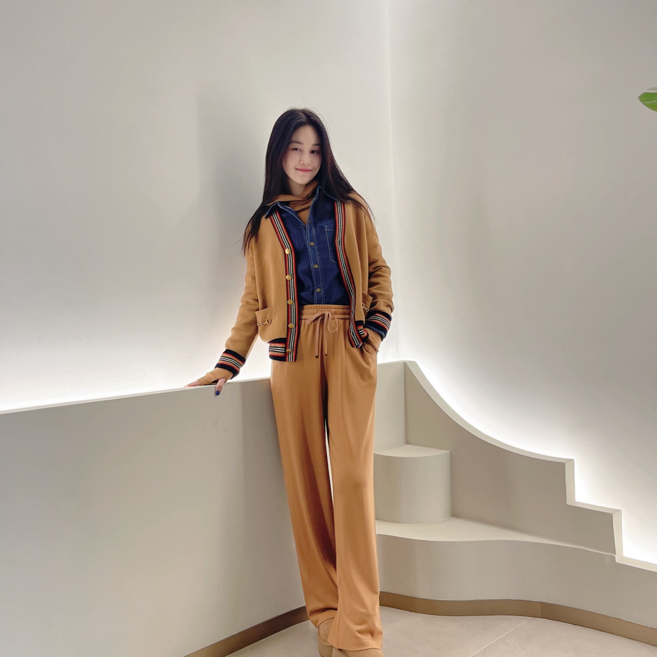 【龙年】哥弟GIRDEAR超能源休闲直筒裤松紧腰1100408