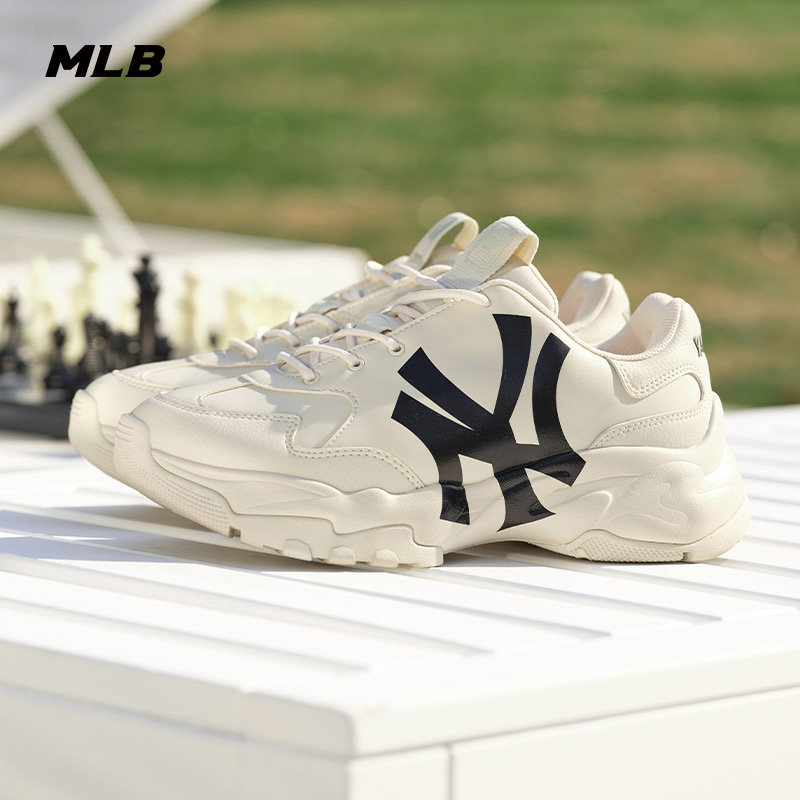 MLB男女鞋老爹鞋秋季新款复古厚底休闲鞋通勤百搭运动鞋3ASHC104N