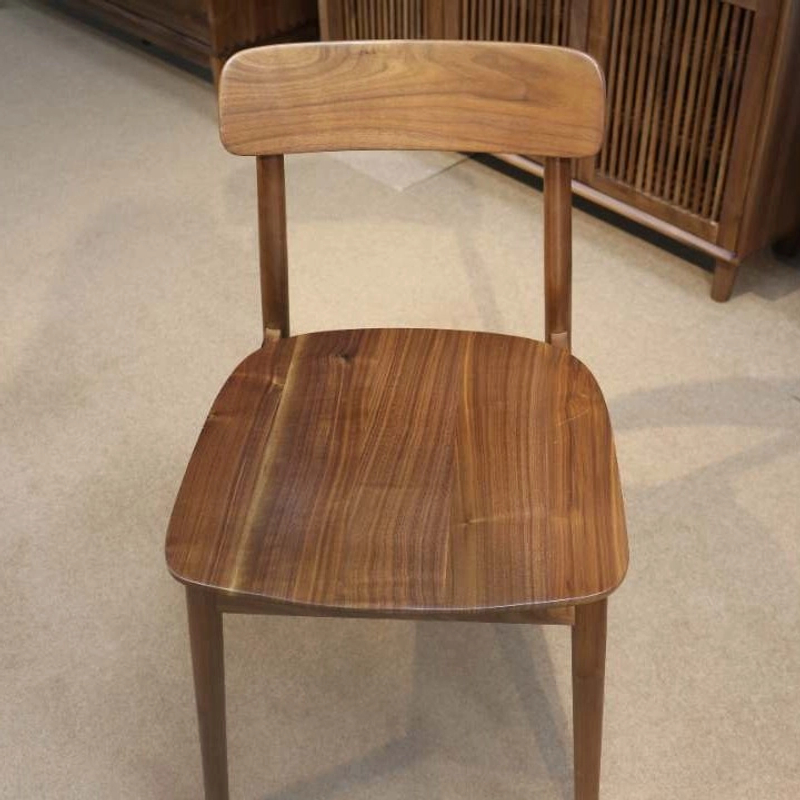 北美黑胡桃木全实木餐椅新中式家用简约餐厅实木椅