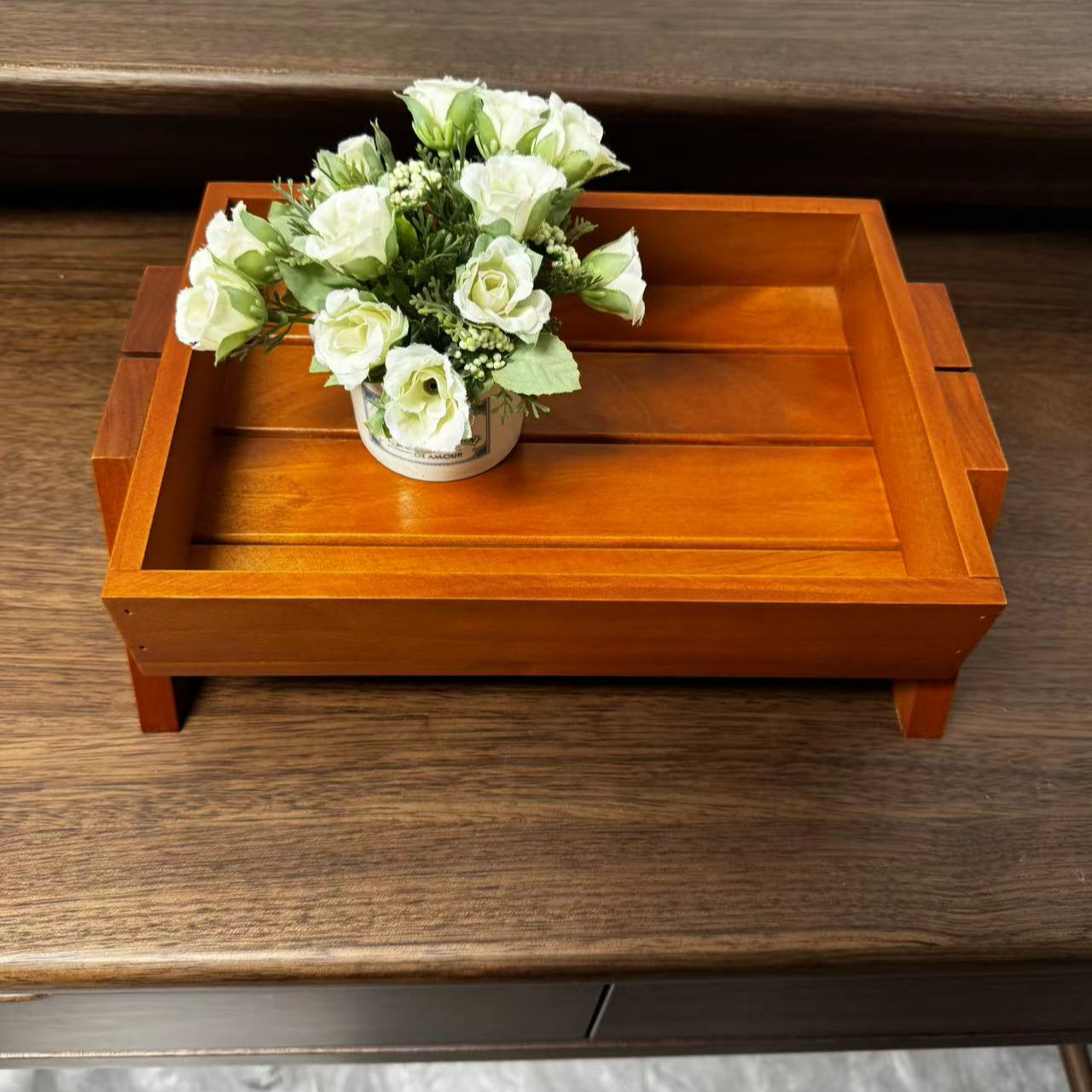 新品实木松木托盘干果盘