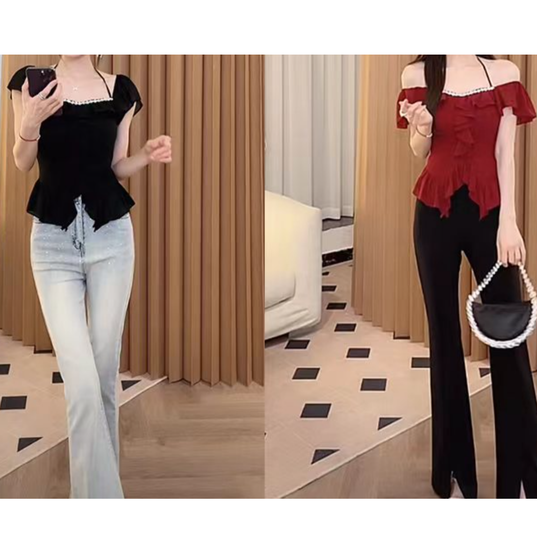 【果果专属】法式气质辣妹小上衣