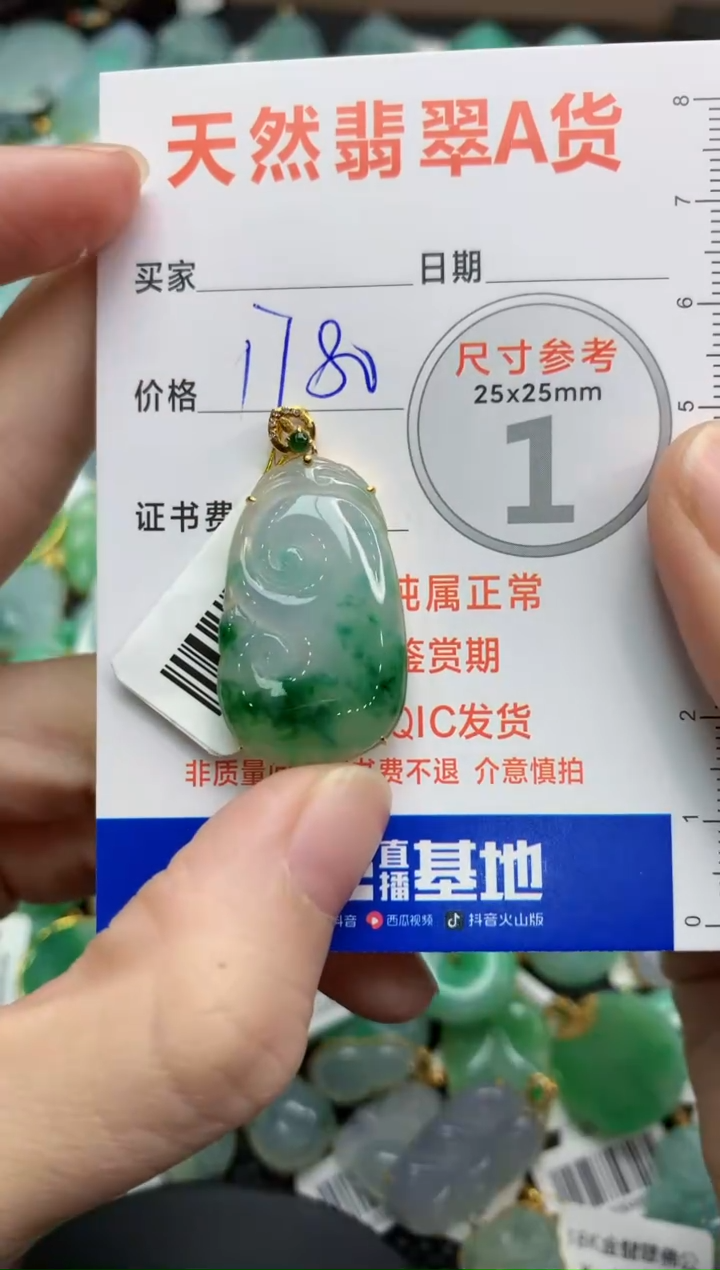 【闪购商品】翡翠颈饰18K金镶嵌20