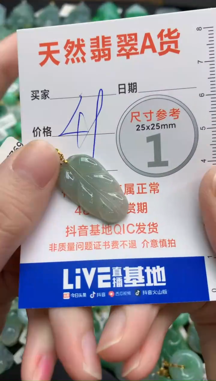 【闪购商品】翡翠颈饰18K金镶嵌71