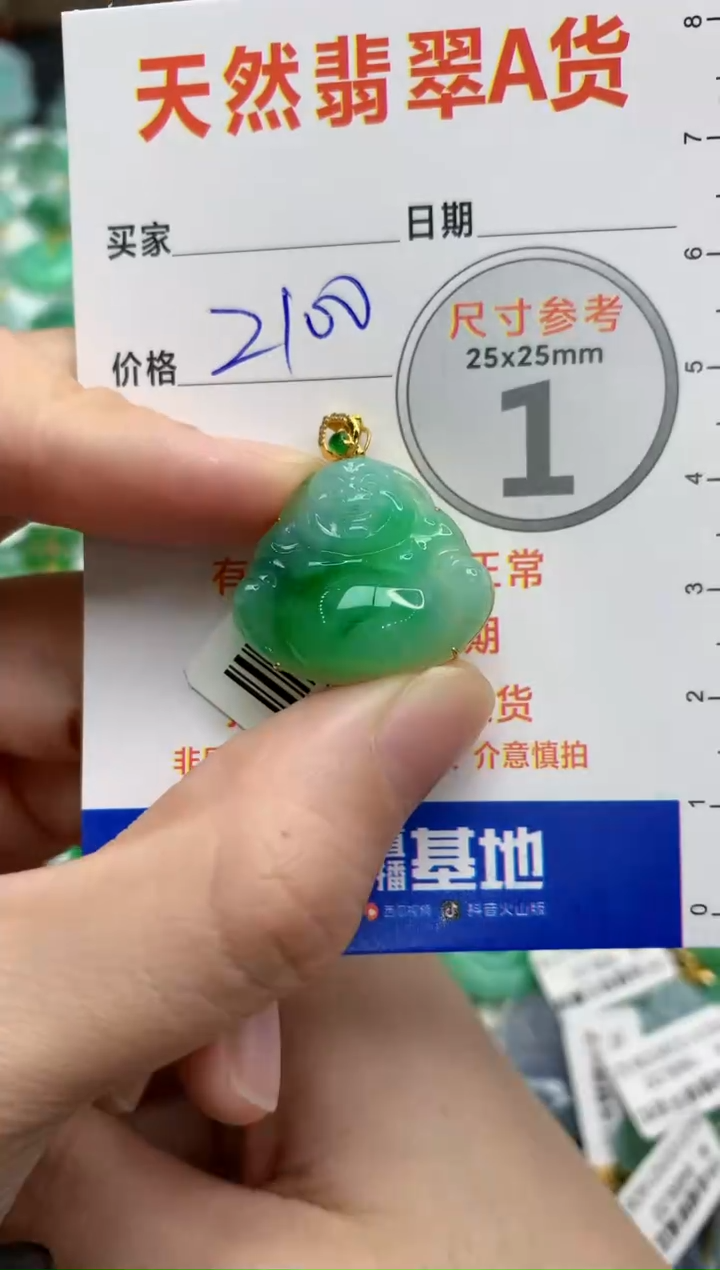 【闪购商品】翡翠颈饰18K金镶嵌1