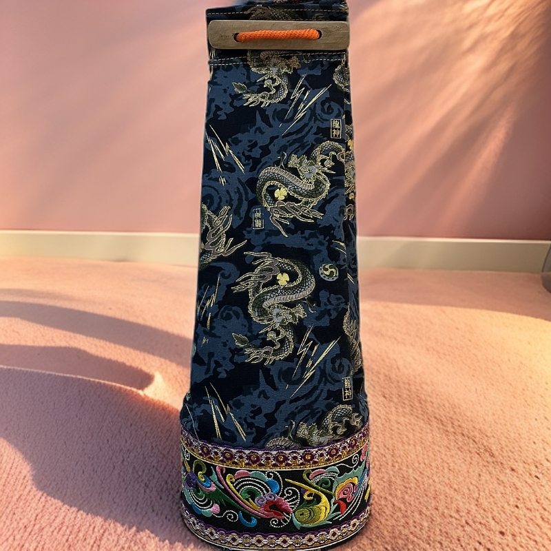 华姐新款夹板蓝龙加长版硬圈硬底鹌鹑布袋，长度37cm