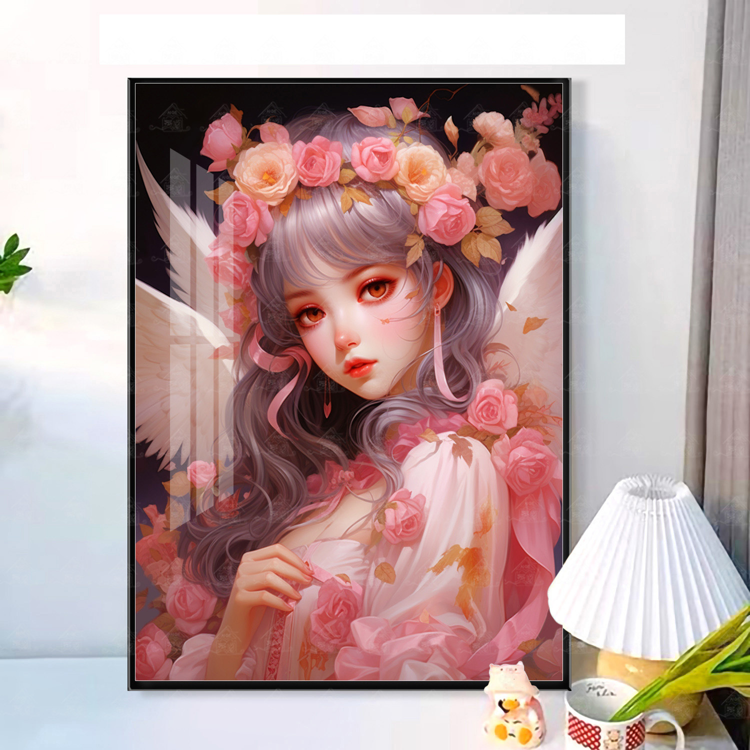 爱阁十字绣天使少女2025新款小件唯美可爱卡通刺绣装饰画手工线绣