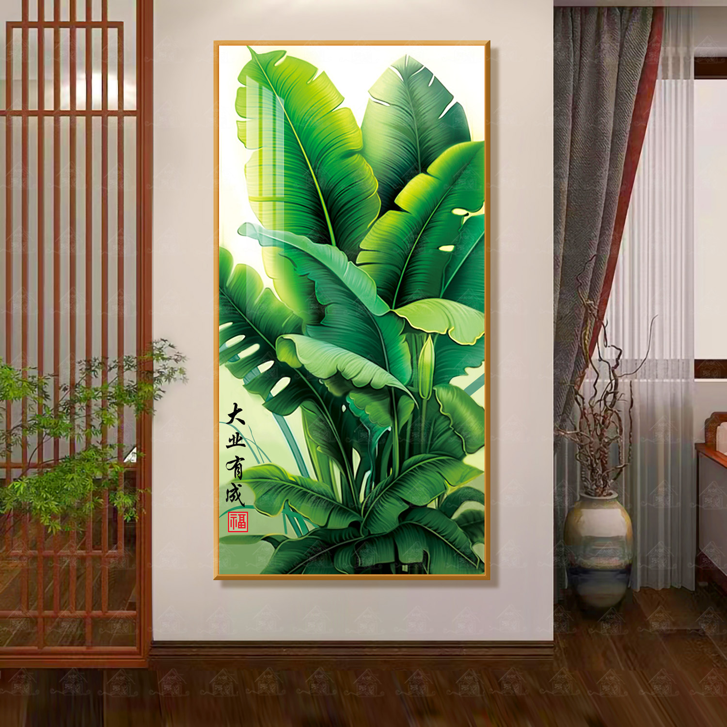 爱阁十字绣 大业有成二 2025新款现代祝福时尚大气玄关装饰手工绣