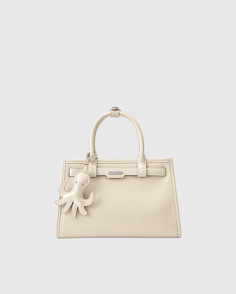 轻奢真皮复古牛皮白色气质通勤手提包手拎包百搭时尚小众托特包