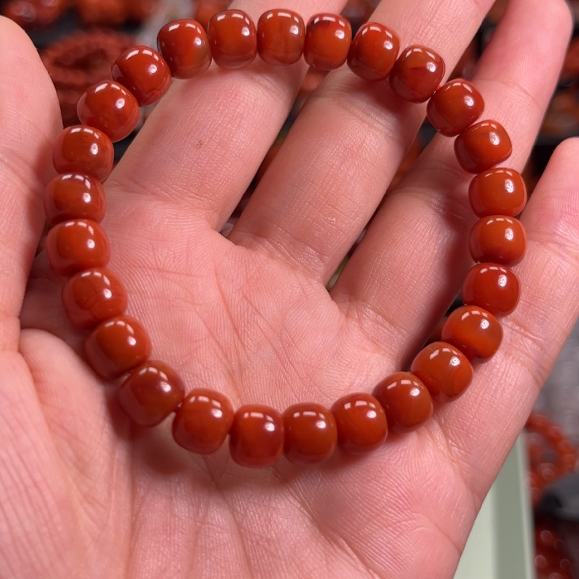【闪购商品】南红玛瑙手串8.5mm未镶嵌青***怪