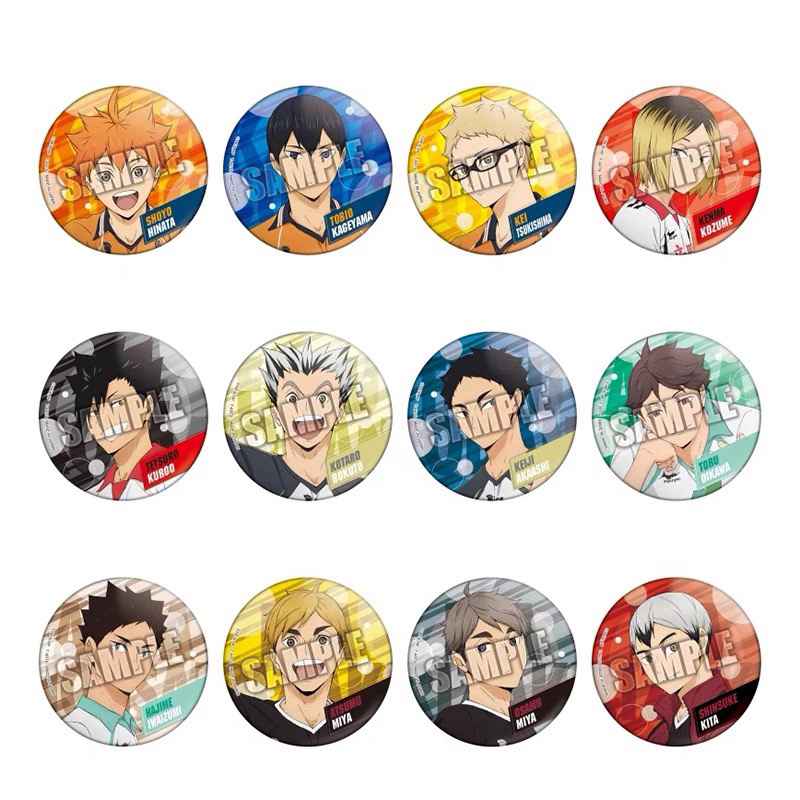 日谷《排球少年》学校印象吧唧徽章盲盒