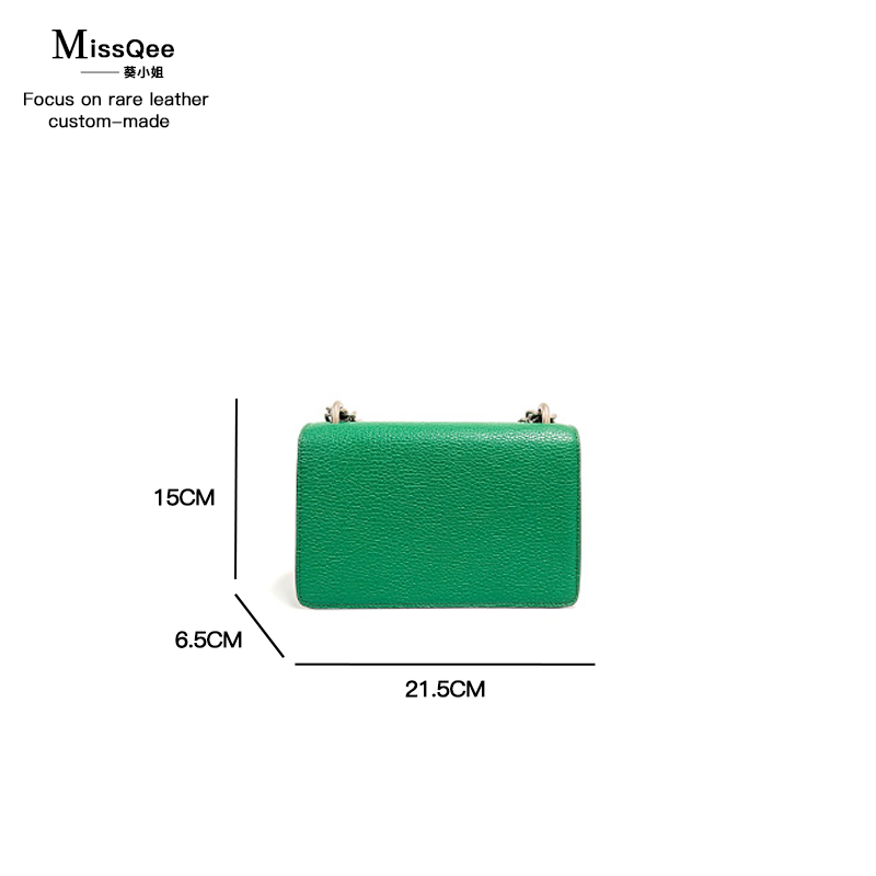 「高定女包」葵小姐MissQee设计师款牛皮手提包  3003   绿色