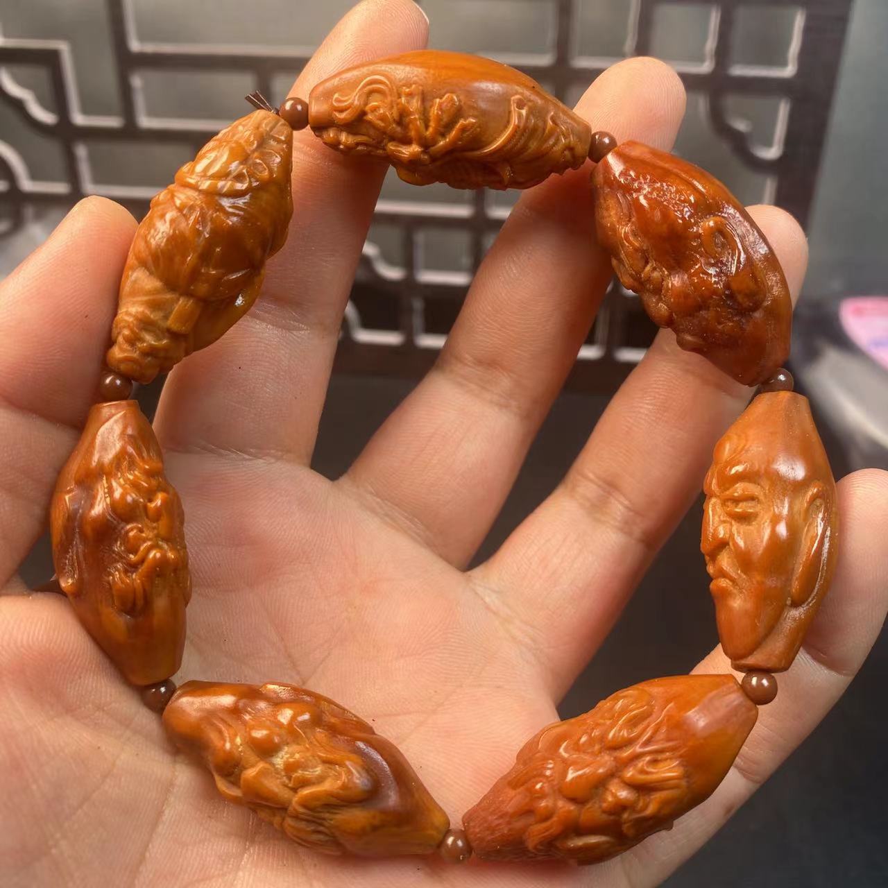 橄榄核核雕文玩手串福利1