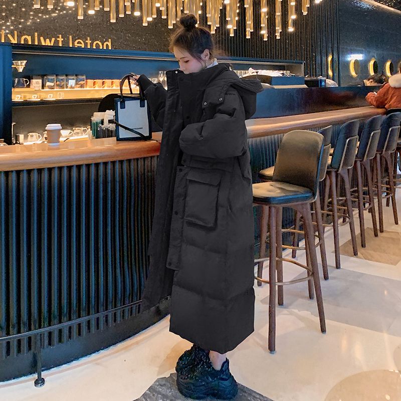 鸭鸭特大码300斤胖mm韩版加厚羽绒衣羽绒服女冬季新款设计感长款