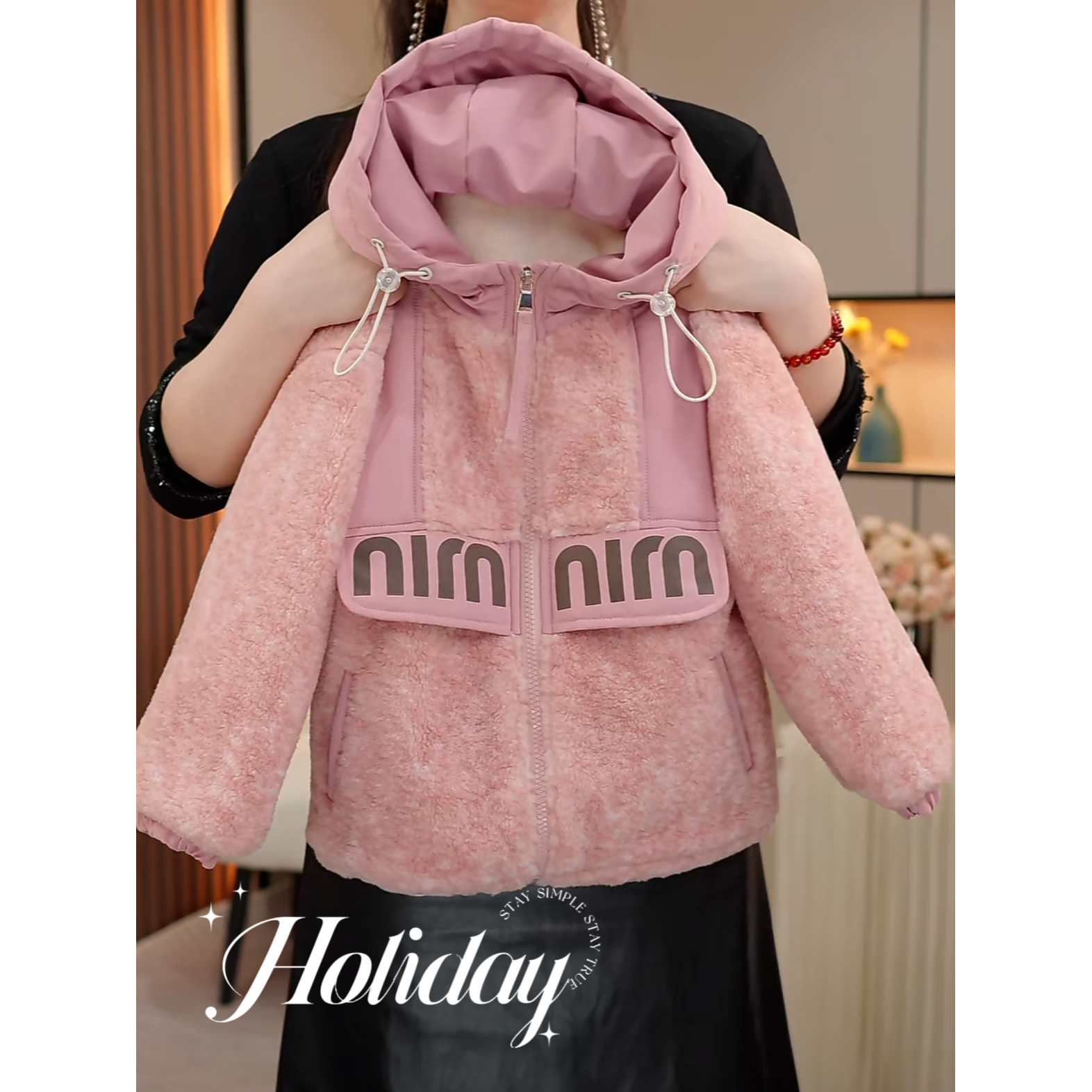 现货-女童冬装2025新款洋气加绒加厚外套