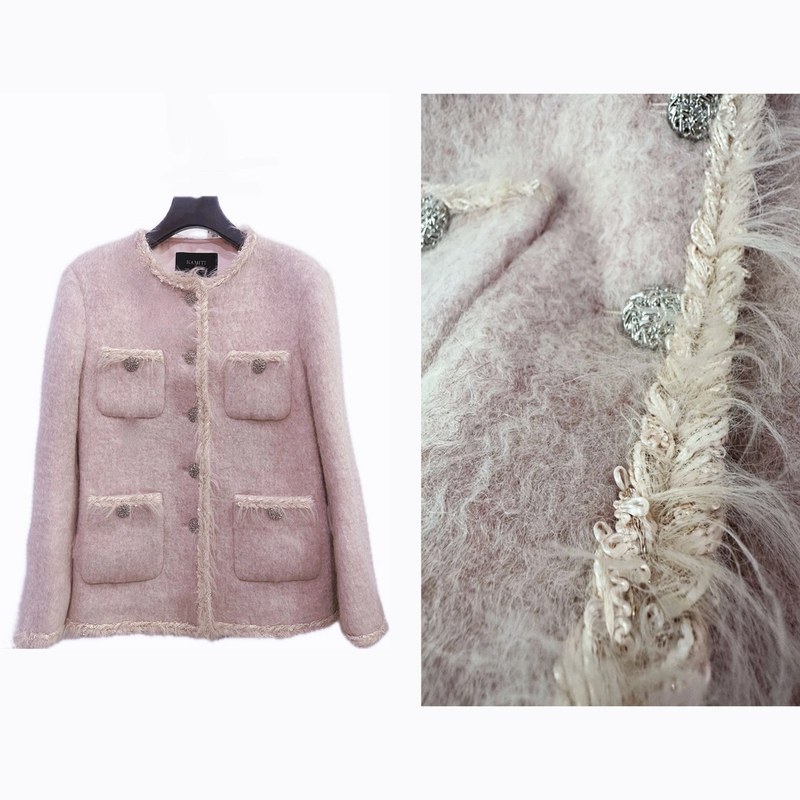 【法国情人】2024秋冬季重工松弛感编织混纺名媛慵懒风小香风外套