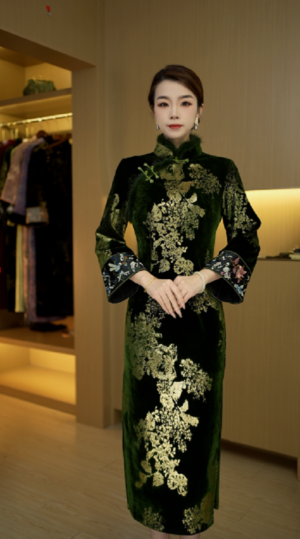 繁花似锦 手推绣重工日常气质文艺国风复古旗袍