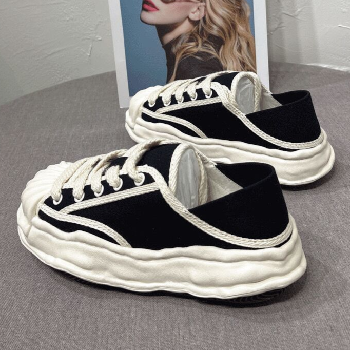 秋冬季回力休闲鞋两穿小众贝壳头网红韩版时尚百搭舒适休闲溶解鞋