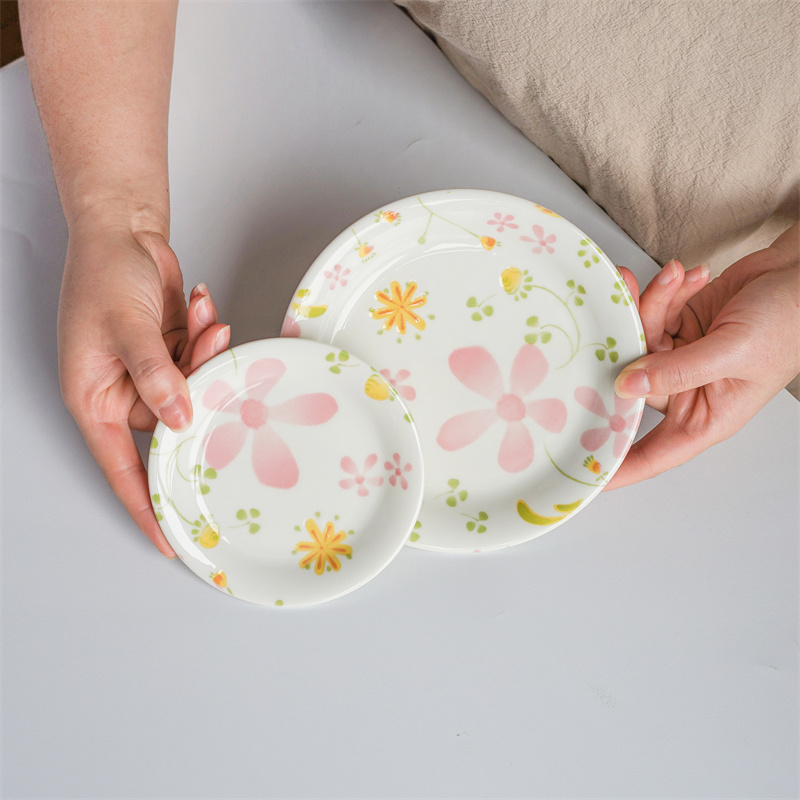 日本进口布丹小盘点心盘面包盘家用小清新精致早餐水果蛋糕盘子