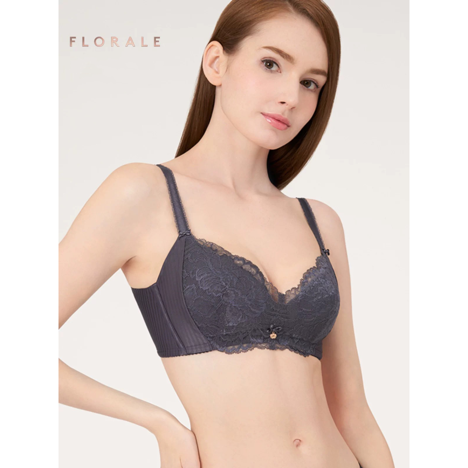 清|D77-黛家高端Florale大胸显小无钢圈薄杯内衣文胸-11-1558