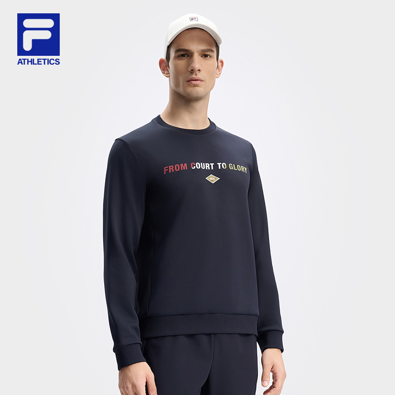 男针织套头衫时尚百搭网球运动圆领卫衣长袖A11M443202F