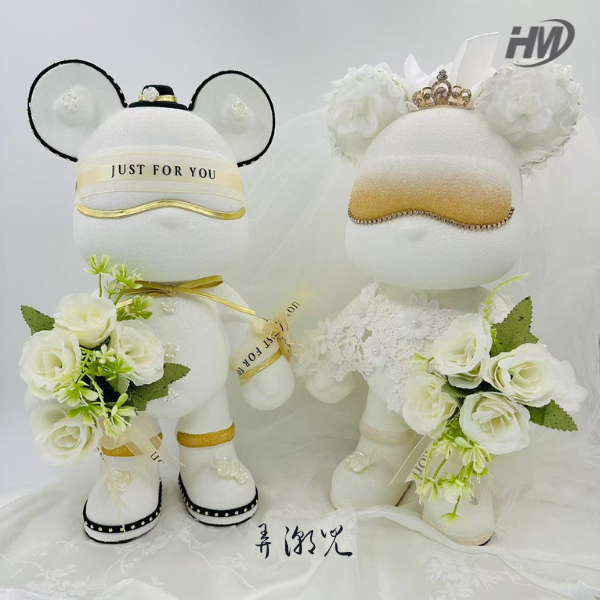 【弄潮儿潮玩】   （52cm ）流体熊高端手办摆件diy