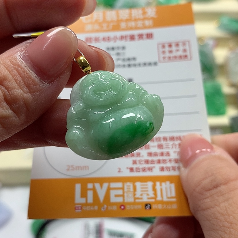 【闪购商品】翡翠颈饰18K金镶嵌1*1z-10875